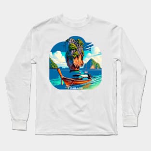 Thailand's Tropical Paradise - Sticker Long Sleeve T-Shirt